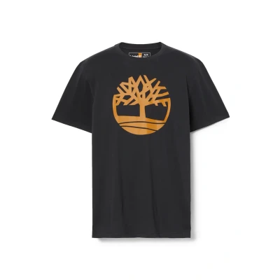 Image of Timberland Kennebec River SS LOGO Print Tshirt, Men&#039;s, Size: Large, Black wheat boot