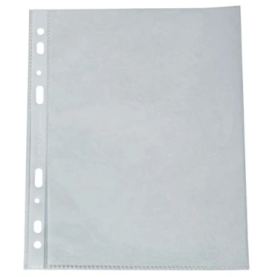 Image of Punched Pockets Q CONNECT PP A4 Cristal 75 Micron 100pcs / Document Archiving/Type Crystalline/Kind Standard/Material PP/Colour Transparent/Format Thickness (mm)