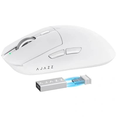 Image of MAMBASNAKE AJAZZ AJ139PRO SUPERLIGHT Wireless Gaming Mouse, 59g Ultralight Esports Mice PixArt PAW3395 Sensor, 26000 DPI, 1ms Response, 2.4G/USB C Wired G502, 700mAh Battery, PTFE Feet, White