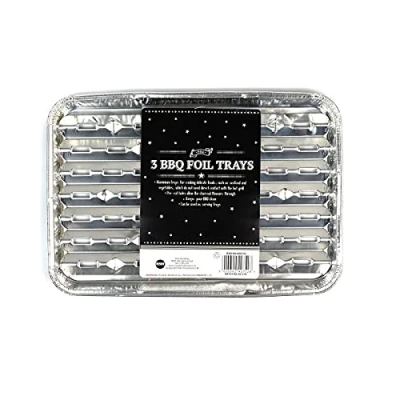 Image of 12 BBQ Foil Disposable Grill Serving Trays Summer Garden Party Outdoor Picnic
