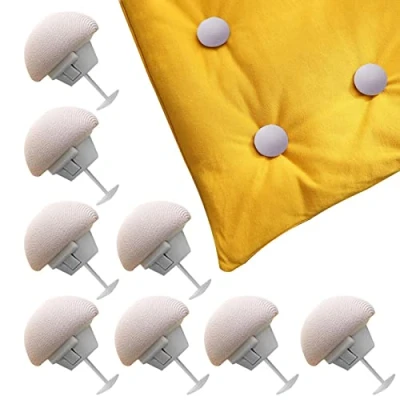 Image of Sakamura Duvet Pins, Holders For Corners Non Slip Mushroom Holding Keeps Comforter From Shifting Quilt, Cushions, Curtains Socks