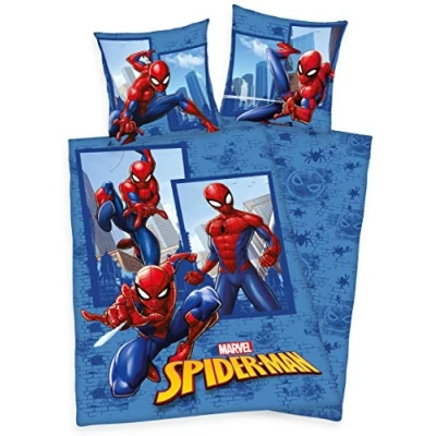 Image of Wild South Shop Disney Marvel Spiderman Bed Linen 80 x cm + 135 200 100% Cotton with Zip