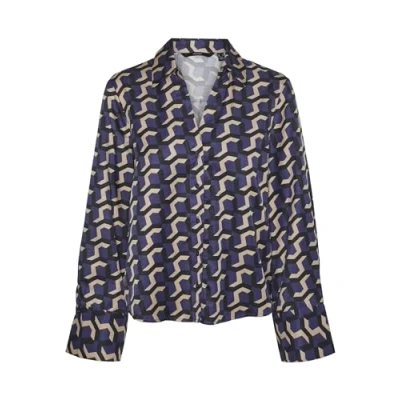 Image of VERO MODA Women&#039;s Vmsora LS Shirt WVN Blouse top, Astral Aura/AOP:sora, S