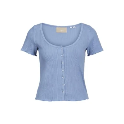 Image of JJXX Women&#039;s Jxlucinda Str Ss Tee JRS T Shirt, Blue, S