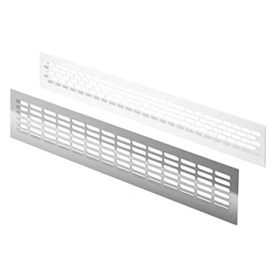 Image of White Air Vent Grille 480mm x 60mm Aluminium Built in Appliances Cover Heat Oven MR1B