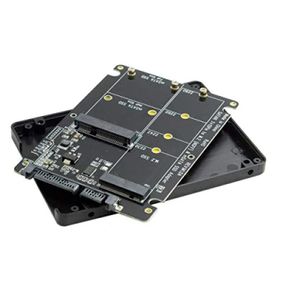 Image of CY 2 in 1 Combo M.2 NGFF B Key &amp; mSATA SSD to SATA 3.0 Adapter Converter Case Enclosure