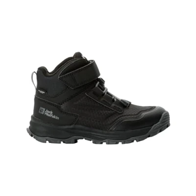 Image of Jack Wolfskin Cyrox Texapore Mid K Walking Shoe, Black, 5 UK