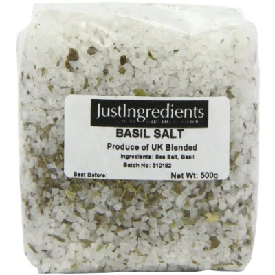 Image of JustIngredients Essentials Basil Salt, 500 g Pack of 2