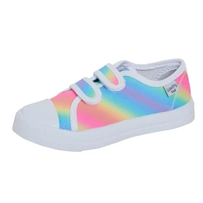 Image of ScruffyTed Kids Canvas Pumps Rainbow UK Child 12