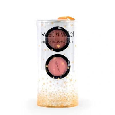 Image of Wet n Wild Merry Blushmas Set, Powder Blush Makeup Buildable Sheer to Bold Blush, with Velvety soft Pressed Formula, for a Healthy looking Flush of Silky Smooth Colour