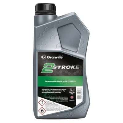 Image of Granville Two Stroke Engine Oil 1L Clean Burn Formula for Premix &amp; Injection Systems Reduces Smoke Carbon Build Up Suitable 2 Engines Garden Machinery