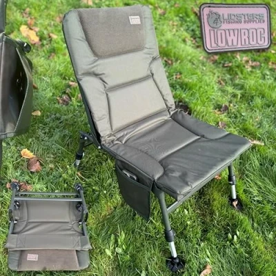 Image of LIDSTERS LOW ROC CARP COARSE FISHING STURDY CHAIR MUD FEET PHONE POUCH PADDED
