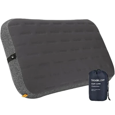Image of TREKOLOGY Large Camping Pillow for Adults, ALUFT Ultra Inflatable Pillows Camping, Blow Up Pillow, Travel Air Portable Camp Cushion