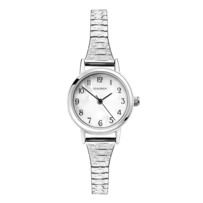 Image of Sekonda Classic Connolly Ladies 23mm Quartz Watch in White Mother of Pearl with Analogue Display, and Silver Stainless Steel Strap 40676