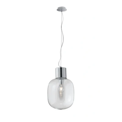 Image of FELLINS Globe Pendant Ceiling Light Chrome 30x34.6cm