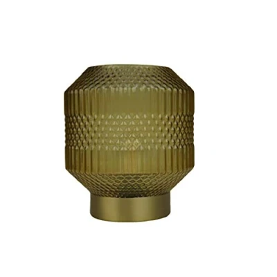 Image of Cello Lighting Oriental Lantern Medium Amber Battery Operated Lamp, Glass Table Lamps for Living Room and Home Decor, Decorative Cordless