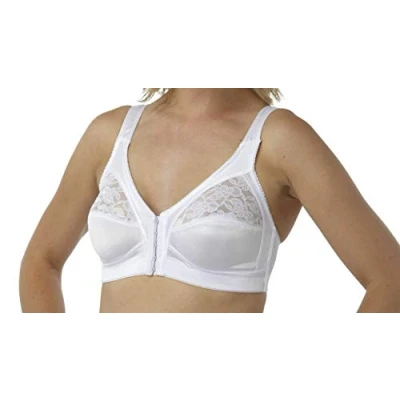Image of Women&#039;s Marlon Front Fastening Soft Cup Non Wired Bra Size 34 48 B E White (E, White, 34)