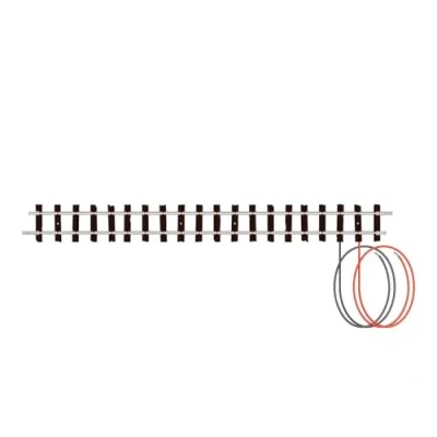 Image of Peco ST 413 Setrack Standard Straight Wired (Single Unit) OO 9 Gauge
