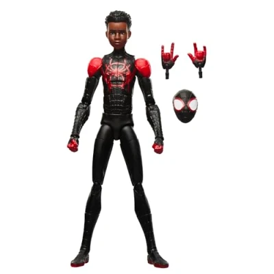 Image of Marvel Legends Series Miles Morales, Spider Man: Into the Verse Collectible 6 Inch Action Figure
