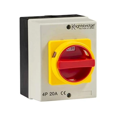 Image of KnightsBridge 20A 4 Pole 230V 415V IP65 Industrial Rotary Isolator