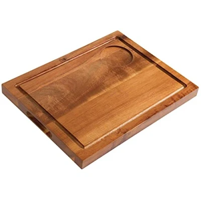 Image of Olympia Steak Board Large with Recess in Wood 25(H) x 310(W) 240(D) mm 6 pc