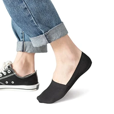 Image of GSocks Truly Invisible No Show Socks 2 Pairs (S, Black)