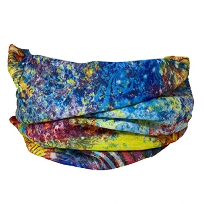 Image of Unisex Seamless Multifunctional Headwear Bandana Scarf Elastic Tube Headband Gaiter Balaclava Snood Face Covering Mask (Multicolored Style 4)