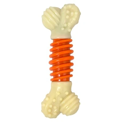 Image of Nylabone Extreme Tough Pro Action Dog Chew Toy, Cleans Teeth, Bacon Flavour, Medium, for Dogs Up to 16 kg