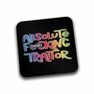 Image of Rib Ticklerz Leaving Gift For Work Colleague Coaster Absolue F*cking Traitor Joke Good Luck Bye New job Present Office Banter Jokes DC29