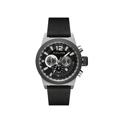 Image of Police Mens Chronograph Quartz Watch with Leather Strap PL.15529JSTB/02