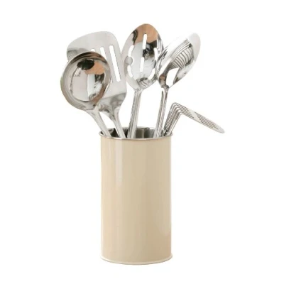 Image of Premier Housewares Utensil Holders 5 Kitchen Tools Set and Holder Spoons Masher Ladle Cream of