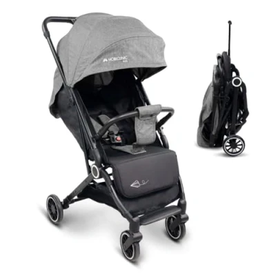 Image of Mobiclinic®, Baby Pushchair Stroller, Cabin Ultracompact, Travel Stoller, Foldable &amp; Lightweight 5 point harness, Handlebar for transport, 0 36 month, Trip, Fully adjustable, Lockable brakes