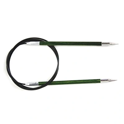 Image of KnitPro Royale: Knitting Pins: Circular: Fixed: 150cm x 5.50mm, Birchwood, brass, Multi Colour, 5.5mm