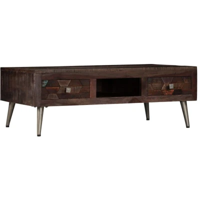 Image of vidaXL Coffee Table Solid Reclaimed Wood 100x60x35 cm