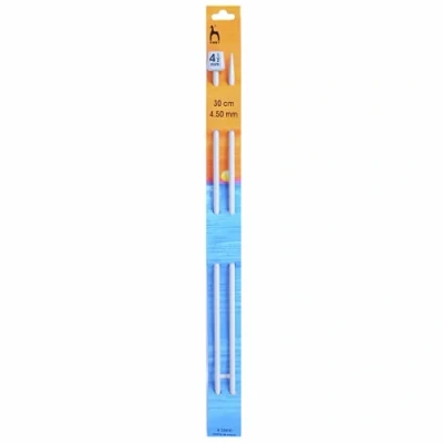 Image of Pony Metal Knitting Pins/ Needles 30cm long 4.5mm