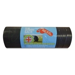 Image of The Green Sack Medium Duty Refuse on a Roll Black (15 Pack)