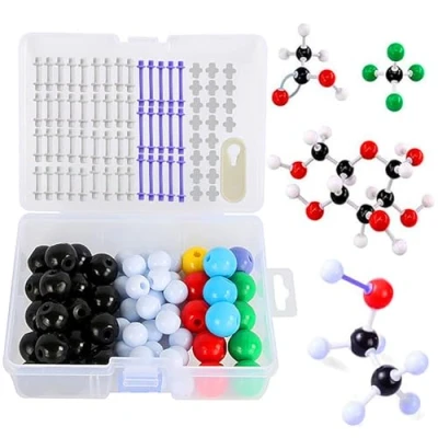 Image of Mengger Molecular Model Kit Organic and Inorganic Chemistry Scientific Structure Building Atom Links Educational Toys Teaching Learning Set 113Pcs Models