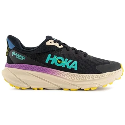 Image of HOKA Challenger Trail running shoes, Men&#039;s, Size: 8.5, Black/oatmeal Textile/synthetics