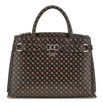 Image of Guess Arlena Logo Handbag with Shoulder Strap Undefined, Mocha Logo, One Size