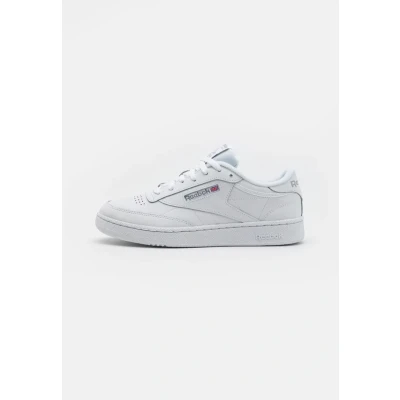 Image of Reebok Classic CLUB C 85 Unisex Trainers, Size: 5, White/sheer grey Leather and textile
