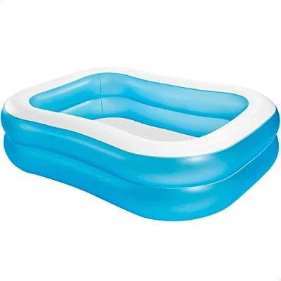 Image of Intex 57180 Rectangular Swimming Pool, White Blue, 203 x 152 48 cm, I3.5 l