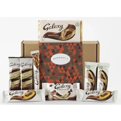 Image of Galaxy Ultimate Chocolate Selection Gift Box Includes Hot Chocolate, Ripple, Minstrels, Caramel &amp; More Hamper Exclusive to Burmont&#039;s
