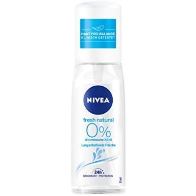 Image of NIVEA Deodorant Atomiser for Women, Aluminium , Protection, 75 ml, Fresh Natural