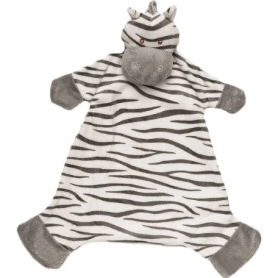 Image of Suki Baby Zooma Soft Boa Plush Baby&#039;s Blankie with Embroidered Accents (Zebra)