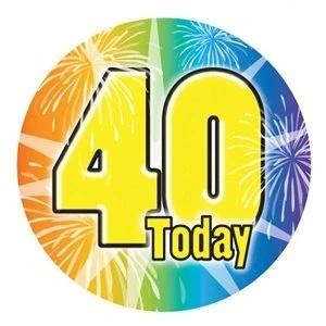 Image of amscan International Badge Large Age 40