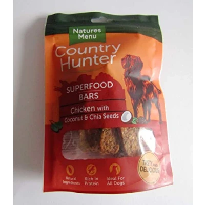 Image of Paradise Pets SUPERFOOD DOG TREAT BAR CHICKEN WITH COCONUT &amp; CHIA SEEDS BY COUNTRY HUNTER NATURES MENU