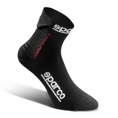 Image of Sparco 01290NR4445 HYPERSPEED Socks Black S T 44 45