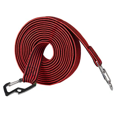 Image of Runaup Long Bungee Cords with Hooks, Highly Stretchy Clips Bike Motorbike Luggage Cord Rope,Great for Hand Carts, Cargo, Camping (2 Meter Red)