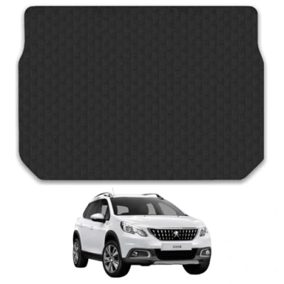 Image of Car Mat Co Tailored Fit Black Heavy Duty Rubber Boot for Peugeot 2008 2013 19