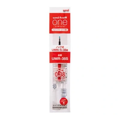 Image of Mitsubishi Pencil Uni Ball One Refill, 0.38mm, Red, UMR 38S